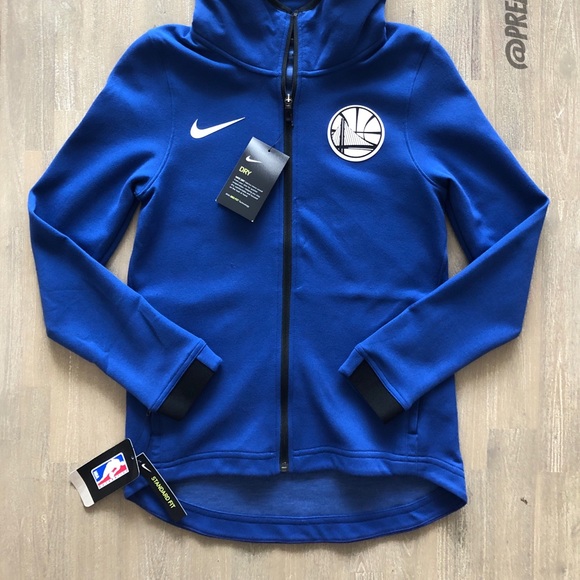 WOMENS NIKE GOLDEN STATE WARRIORS SHOWTIME HOODIE - Picture 2 of 7